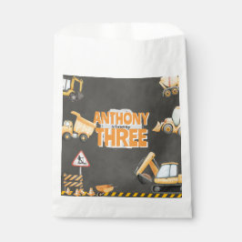 Bolsa De Papel Invitación de cumpleaños de construcción