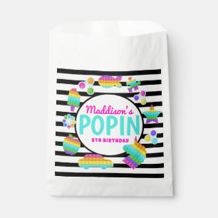 Bolsa De Papel Invitación de cumpleaños pop it, invitación de pop