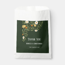 Bolsa De Papel Invitado Boda de Floral Verde