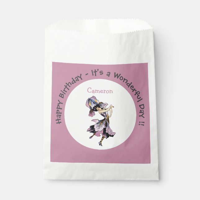 Bolsa De Papel Iris - Suministro de Fiesta de Flor de Flor capric (Anverso)