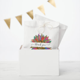 Bolsa De Papel Iris y leopardo impresos personalizados gracias