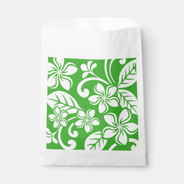 BOLSA DE PAPEL ISLAND PLUMERIA (LIME) (Anverso)