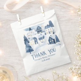 Bolsa De Papel It takes a Village Winter Night Snow Thank you
