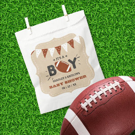 Bolsa De Papel It's a Boy! Baby Shower con temas de fútbol