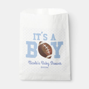 Bolsa De Papel It's a Boy! Baby Shower de fútbol azul