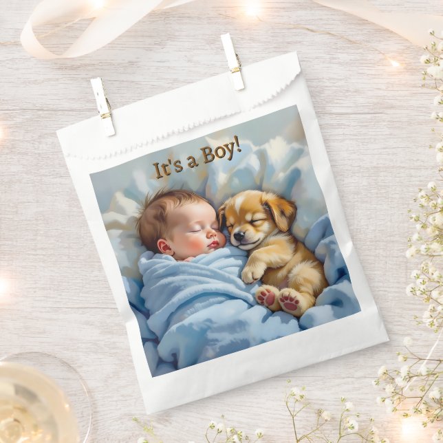 Bolsa De Papel It's a Boy | Baby Shower Gracias (Cortado)