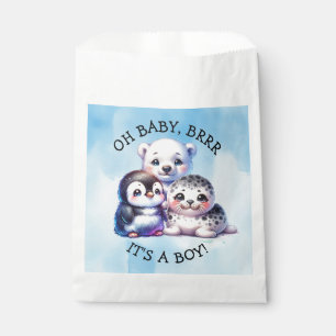 Bolsa De Papel It's a Boy   Polar Arctic Winter Baby Shower