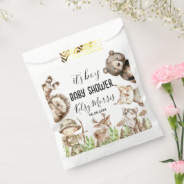 Bolsa De Papel its boy Rustic Woodland Baby Shower Invite