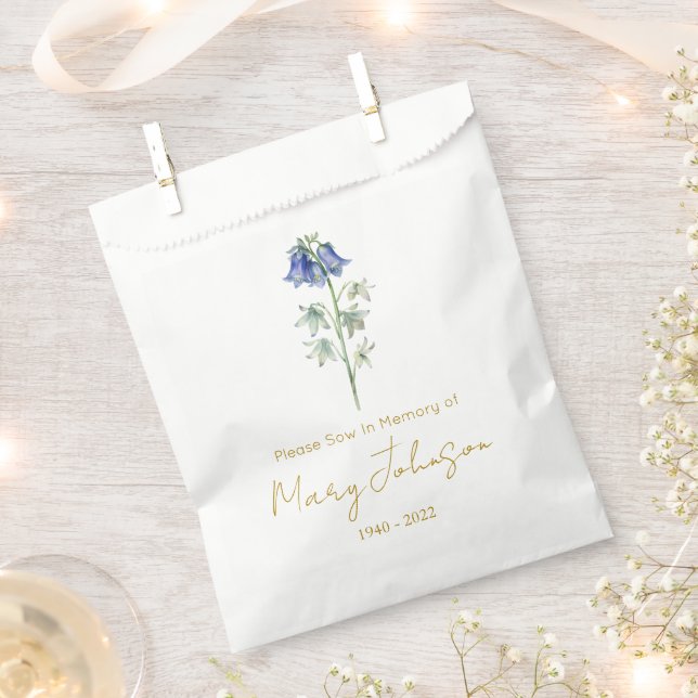 Bolsa De Papel Jacinto de campanilla | Simple Semilla paquete Fun (Cortado)