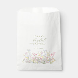 Bolsa De Papel Jardín Boho Flores silvestres Desayuno de novia