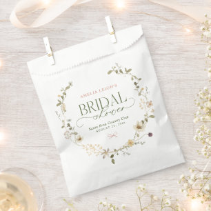 Bolsa De Papel Jardín de Cuento de Hadas Caprichoso y Lazos para