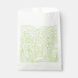 Bolsa De Papel Jardín de flores