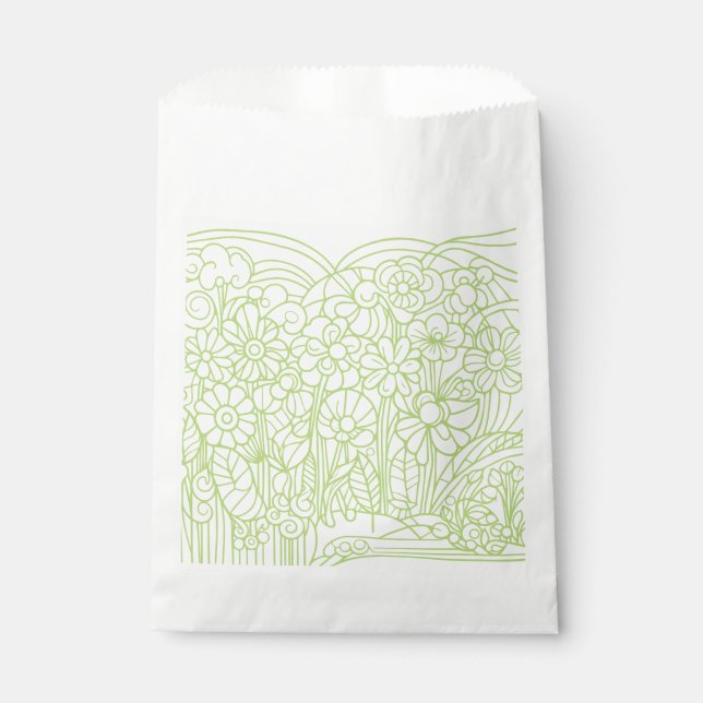 Bolsa De Papel Jardín de flores (Anverso)