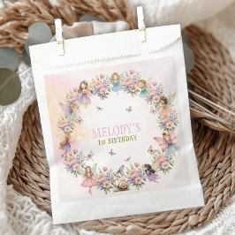 Bolsa De Papel jardín de hadas caprichoso cumpleaños 1 