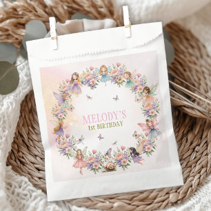 Bolsa De Papel jardín de hadas caprichoso cumpleaños 1