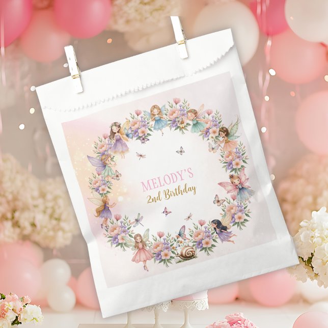 Bolsa De Papel Jardín de hadas de flores caprichosas cumpleaños 2 (Subido por el creador)