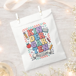 Bolsa De Papel Jardín de Infancia Retro Aquí Vengo Escuela