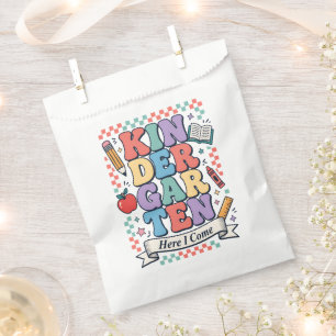 Bolsa De Papel Jardín de Infancia Retro Aquí Vengo Escuela