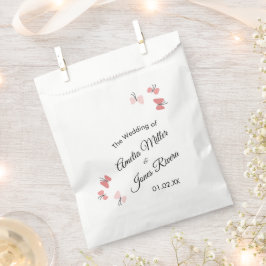 Bolsa De Papel Jardín de Mariposas Rosadas Romántico Simple Boda 
