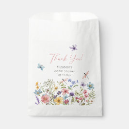 Bolsa De Papel Jardín de Mariposas y Flores Silvestres Despedida 