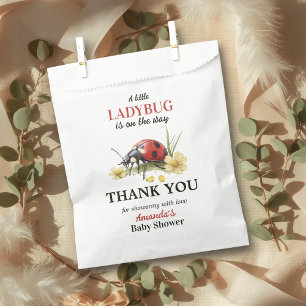 Bolsa De Papel Jardín de Verano Daisy Little Ladybug Baby Shower 