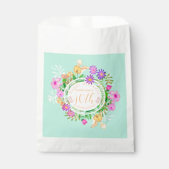 Bolsa De Papel Jardín floral (Anverso)