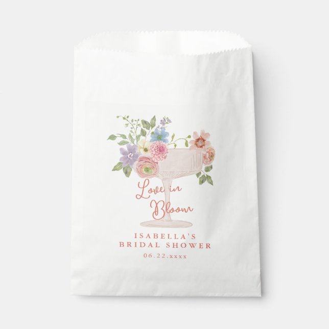 Bolsa De Papel Jardín Floral Amor en Flor - Despedida de Soltera (Anverso)
