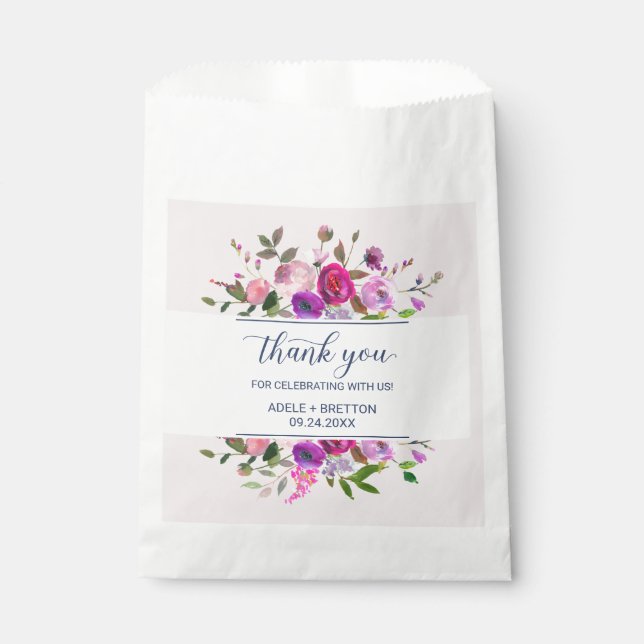 Bolsa De Papel Jardín romántico Gracias Boda (Anverso)