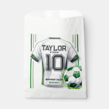 Jersey Verde de Fútbol para Niño Cumpleaños Party