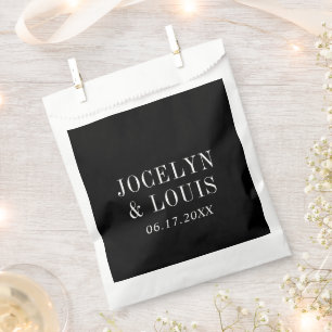 Bolsa De Papel Jocelyn Black Modern Boda