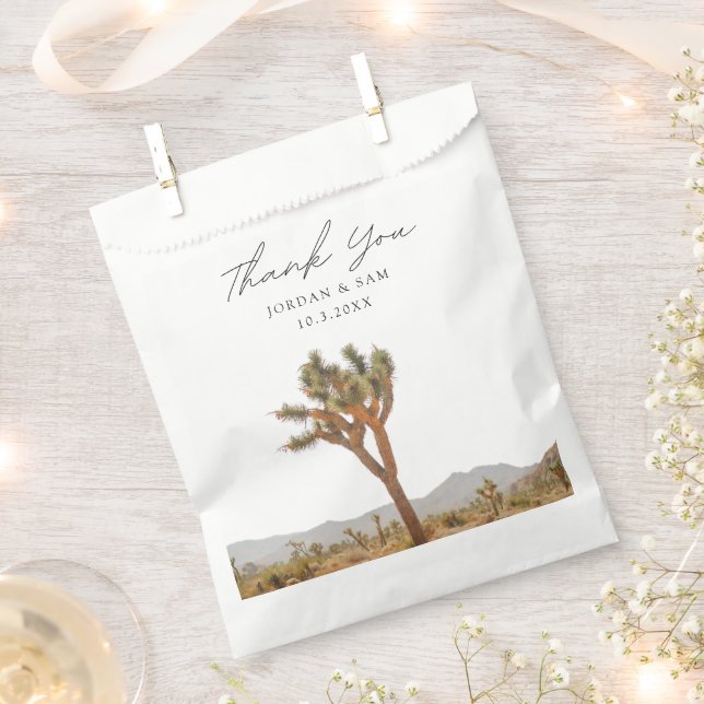 Bolsa De Papel Joshua Tree Wedding Favor Boho Gracias (Cortado)