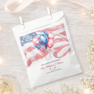 Bolsa De Papel Jubilación Militar Personalizada de EE. UU.