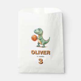 Bolsa De Papel Jugador de baloncesto T-rex Cumpleaños