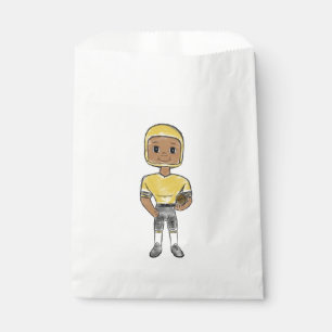 Bolsa De Papel jugador de fútbol retro vintage negro amarillo sim