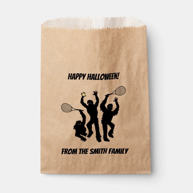 Bolsa De Papel Jugador de tenis zombi Halloween (Anverso)