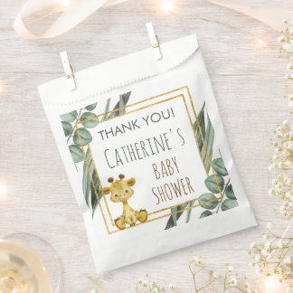 Bolsa De Papel Jungle Safari Giraffe Baby Shower Gracias