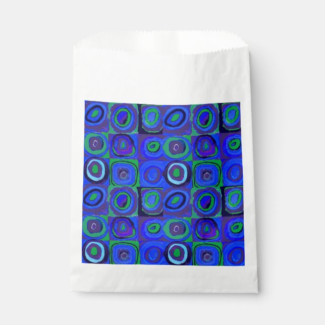 Bolsa De Papel Kandinsky Farbstudie Blue Quadrate Square Circle (Anverso)