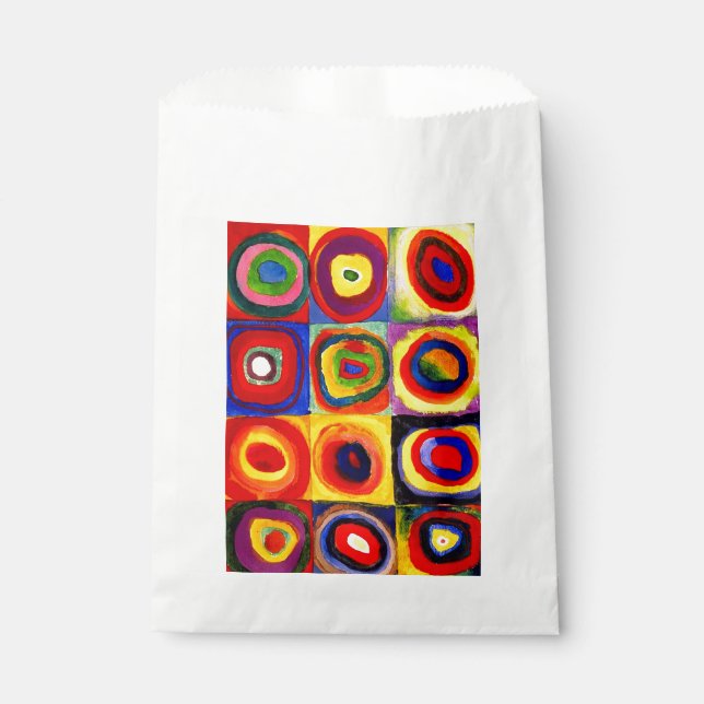 Bolsa De Papel Kandinsky Farbstudie Quadrate Squares Círculos Art (Anverso)