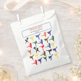 Bolsa De Papel Karate Sports Silhouette Cumpleaños moderno y de m