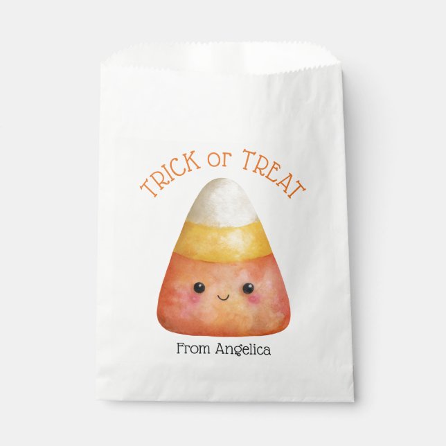 Bolsa De Papel Kawaii Cute Candy Corn Kids Halloween (Anverso)