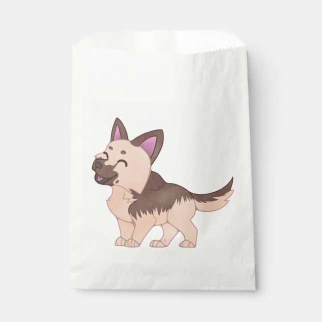 Bolsa De Papel Kawaii German Shepherd Dog (Anverso)