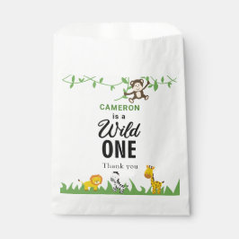 Bolsa De Papel Kawaii Wild One Birthday Safari Jungle Animales