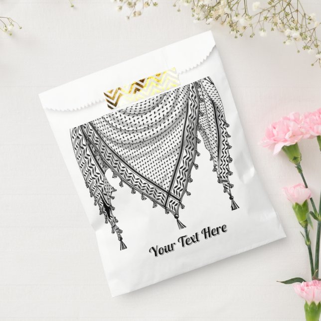 Bolsa De Papel Keffiyeh palestino Scarf tejido tradicional (Sellado)