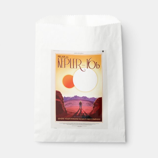 Bolsa De Papel Kepler Space Travel Destination Planet Adventure (Anverso)