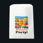Bolsa De Papel Kids Custom Name Construction Truck Birthday Party<br><div class="desc">¡La fiesta de camionetas de tres años del personalizado de los mejores niños favorece las bolsas! ¡Tres grandes rojos rodeados de camiones de construcción para niños! Añade tu nombre y edad. Grandes vehículos de construcción, camiones y excavadoras, camiones de bomberos y tractores, divertidos y coloridos, ideal para una fiesta de...</div>