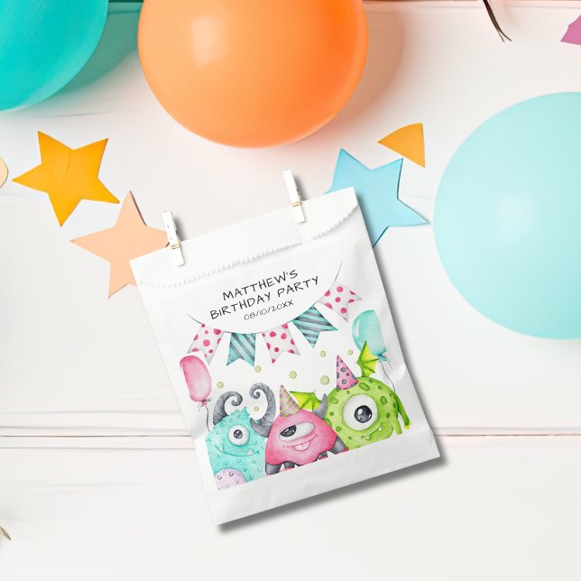 Bolsa De Papel Kids Cute Monsters Birday Party (Subido por el creador)