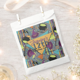 Bolsa De Papel Kids Gray Retro Witchy Halloween Birthday