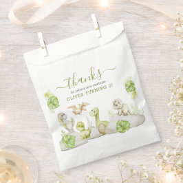 Bolsa De Papel Kids Watercolor Dinosaur Birday Party