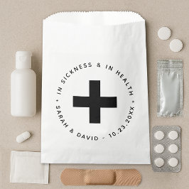 Bolsa De Papel Kit de resaca en blanco y negro en enfermedad y sa