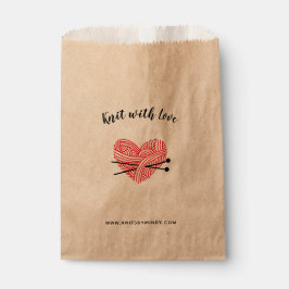 Bolsa De Papel Knit con amor Yarn Heart Crafts